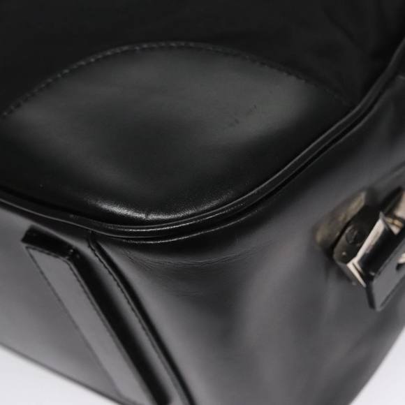 PRADA Shoulder Bag Nylon Leather Black Silver Auth 109083 - Picture 12 of 16
